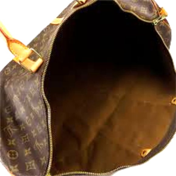 SALE! Vintage Louis Vuitton Keepall 55 Monogram Satchel Shoulder Bag Leather - Picture 4 of 16